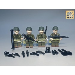 Soldats US avec armes x4