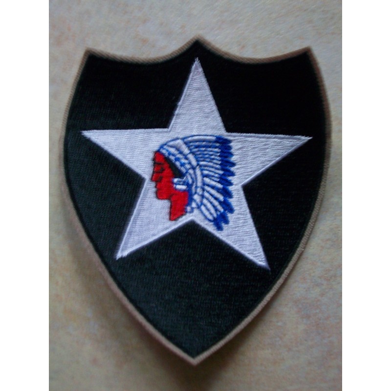 US - Patch 2nd infantry Indian Head(à l'unité) modèle 2