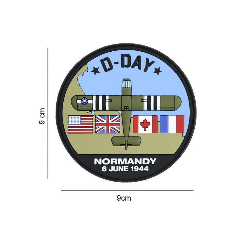 Patch PVC commémoratif - DDAY - WACO - 6-6-1944 - Rondache type Gendarmerie