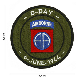 US - Patch commémoratif - DDAY D-DAY - Débarquement 82e Airborn - 82nd Air born