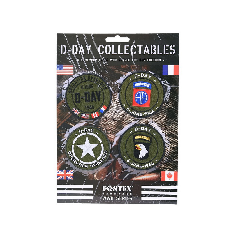 US - lot de 4 Patchs commémoratifs - DDAY D-DAY - 06-06-1944 - 6 juin 44