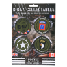 US - lot de 4 Patchs commémoratifs - DDAY D-DAY - 06-06-1944 - 6 juin 44