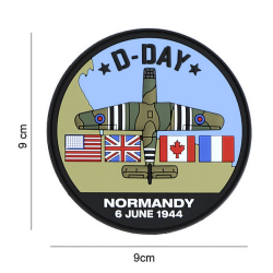 Patch PVC commémoratif - DDAY - HORSA planneur - 6-6-1944 - Rondache type Gendarmerie