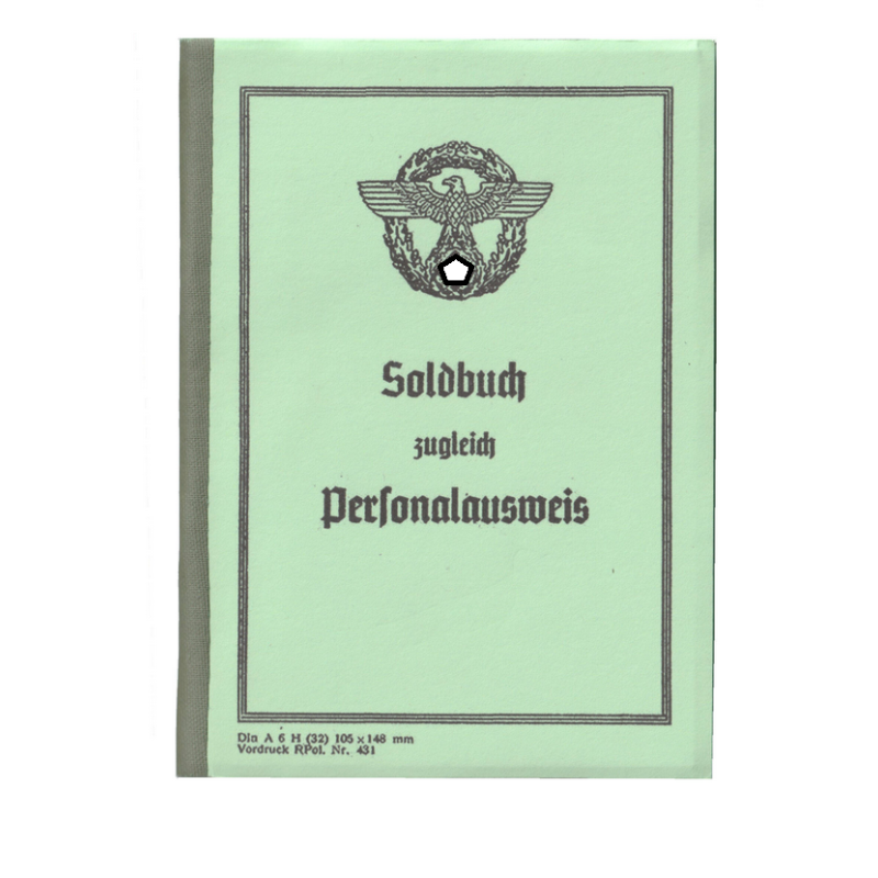 WW2 - reproduction Soldbuch Polizei (vierge)