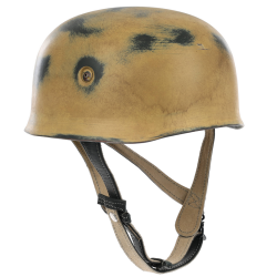 WW2 - Casque M38 reproduction sable monodecal vieilli