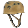 WW2 - Casque M38 reproduction sable monodecal vieilli