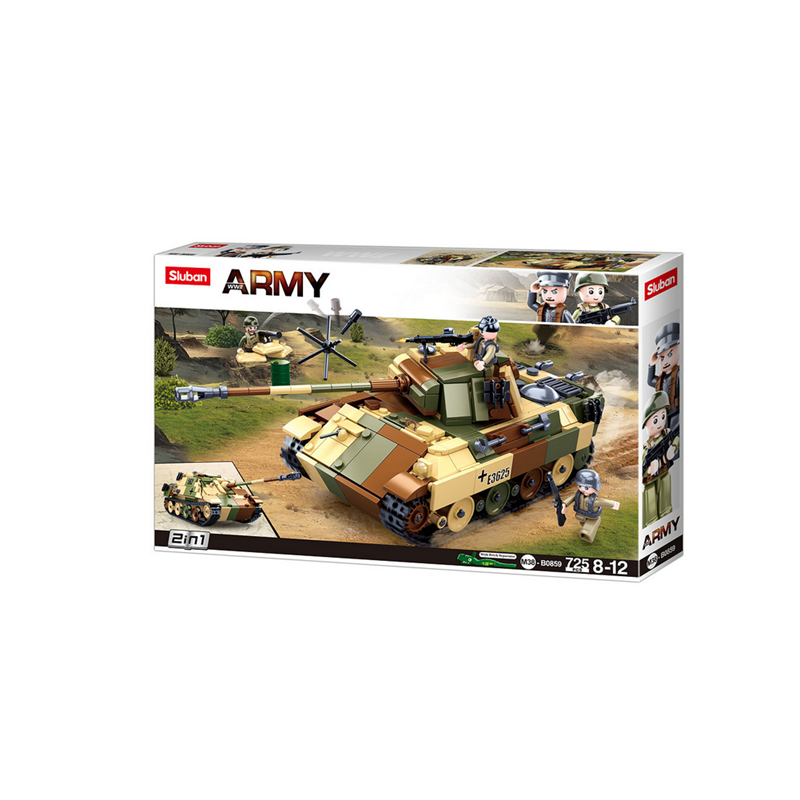 Sluban Medium German Tank M38-B0859 2 en 1 Panther JagdPanther